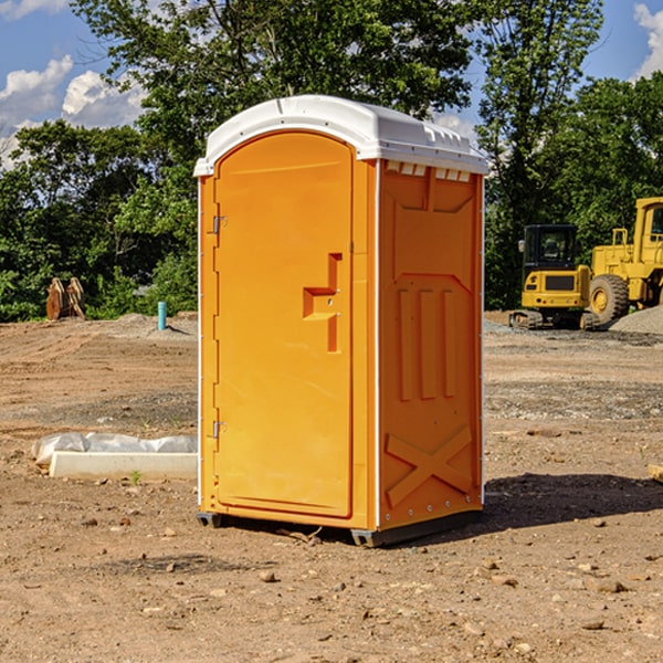 how often are the portable restrooms cleaned and serviced during a rental period in Silver Creek